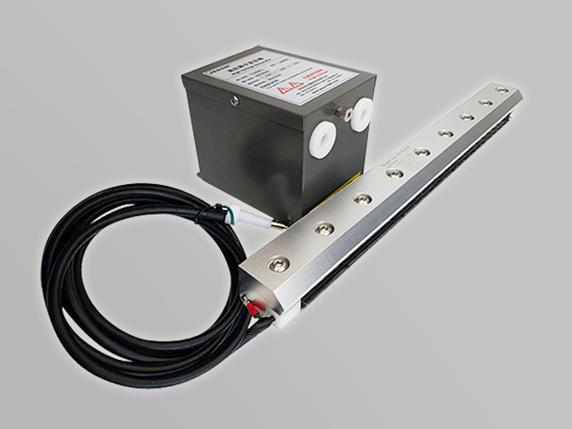 Electrostatic ion removal gas knife