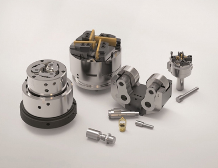 Modular axial thread rolling head